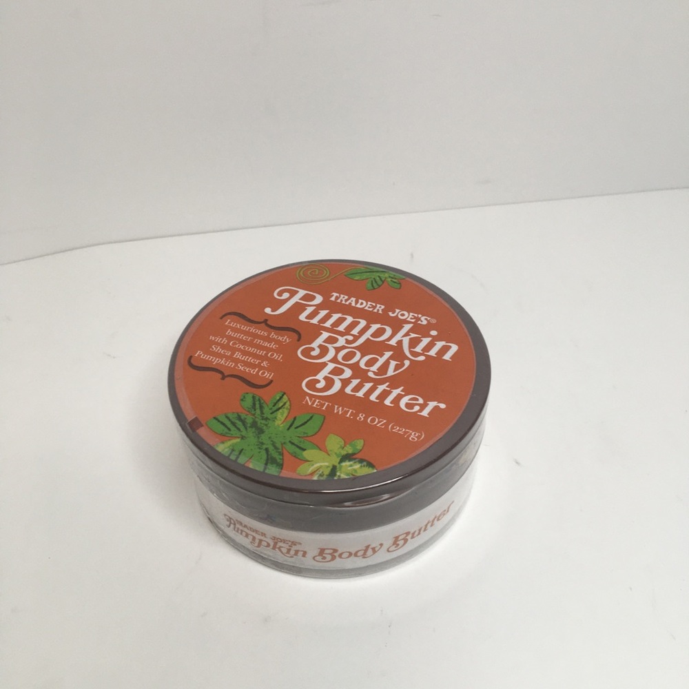 Trader Joe's Pumpkin Body Butter 8 Oz Jar Creamy Moisturizer Coconut Oil Shea.